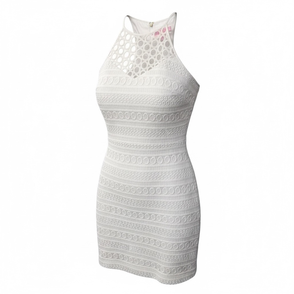 Lilly Pulitzer Larina Lace Shift Dress White Coastal Chic Preppy S - Picture 2 of 7